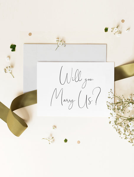Will You Marry Us Card - Script