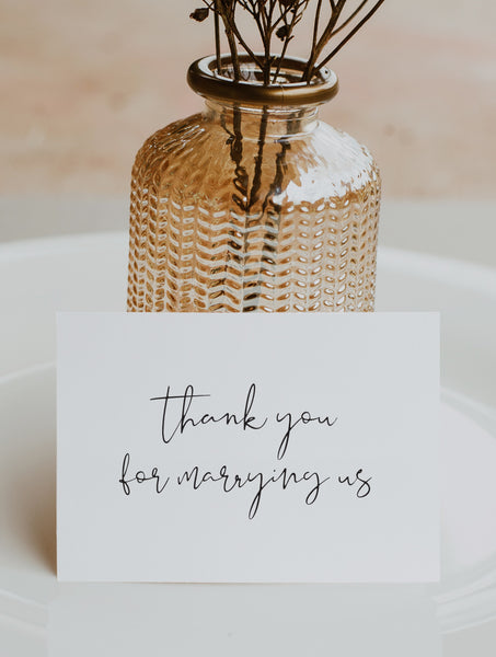 Thank You For Marrying Us Card - Script 2