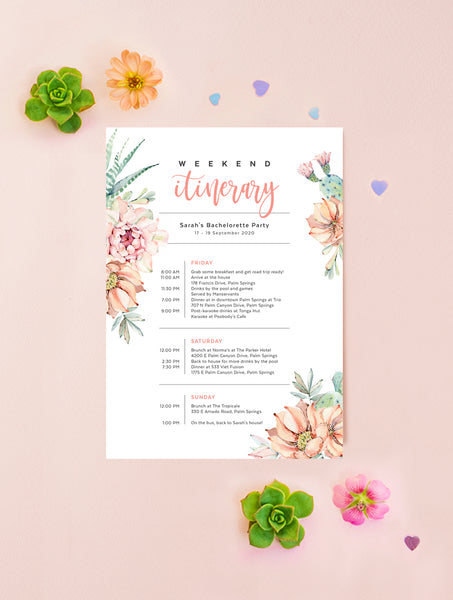 CAC03 Cactus Bloom Itinerary
