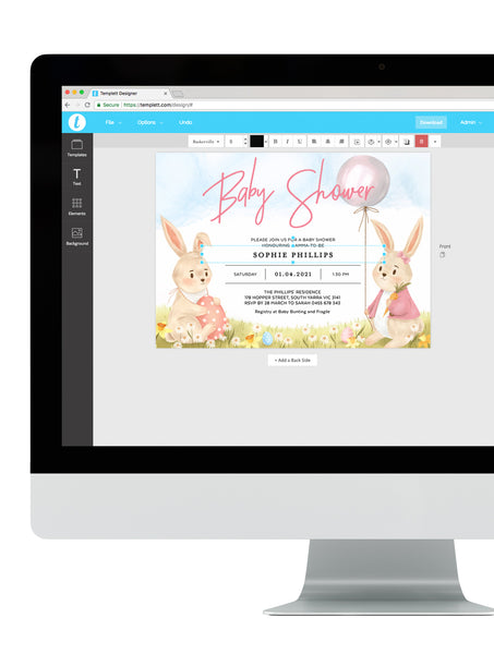 Easter Baby Shower Invitation 3P RAB01