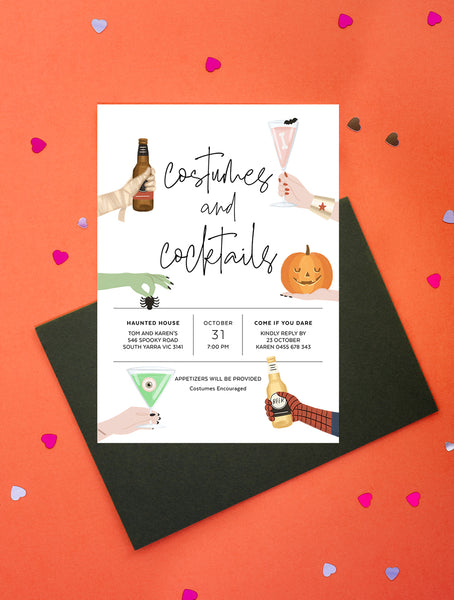 Costume & Cocktails Invitation
