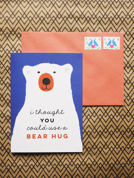 Bear Hug Card - Free Download