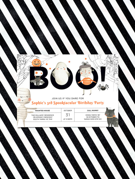 Halloween Kids Birthday Invitation
