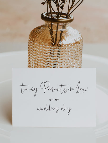To My Parents In Law Card - Script 2