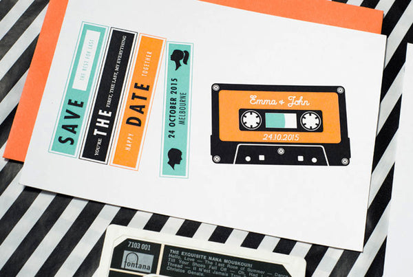Cassette Tape Wedding Set