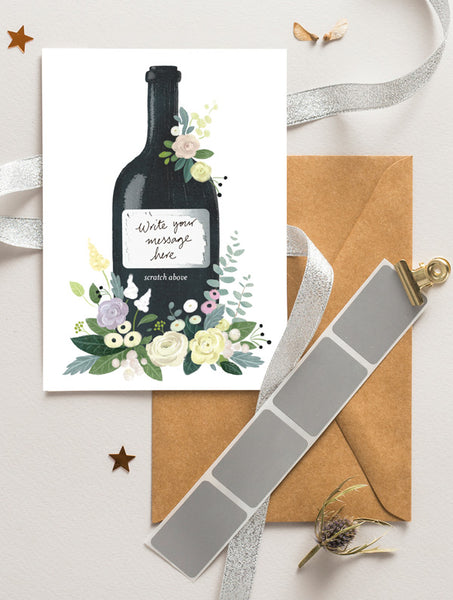 Wine Bottle Scratch Off Card